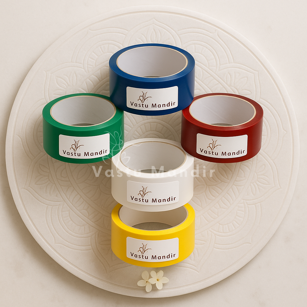 5-element Vastu color vinyl tape displayed in a softly lit product setting