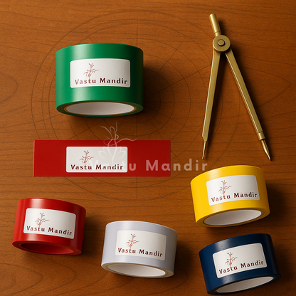 Vastu waterproof multicolor tape arranged in a warm low-light product setting