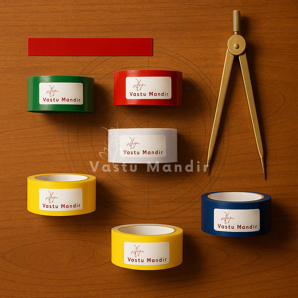 Vastu waterproof multicolor tape shown in a close atmospheric product view