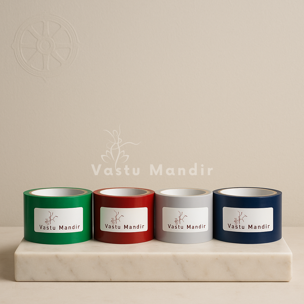 Vastu waterproof multicolor tape arranged in a styled spiritual setting