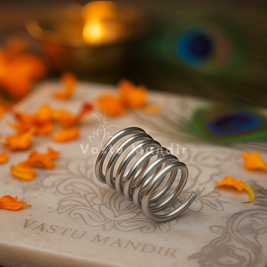 Aluminium Vastu spring shown from a second lifestyle angle with marigold petals