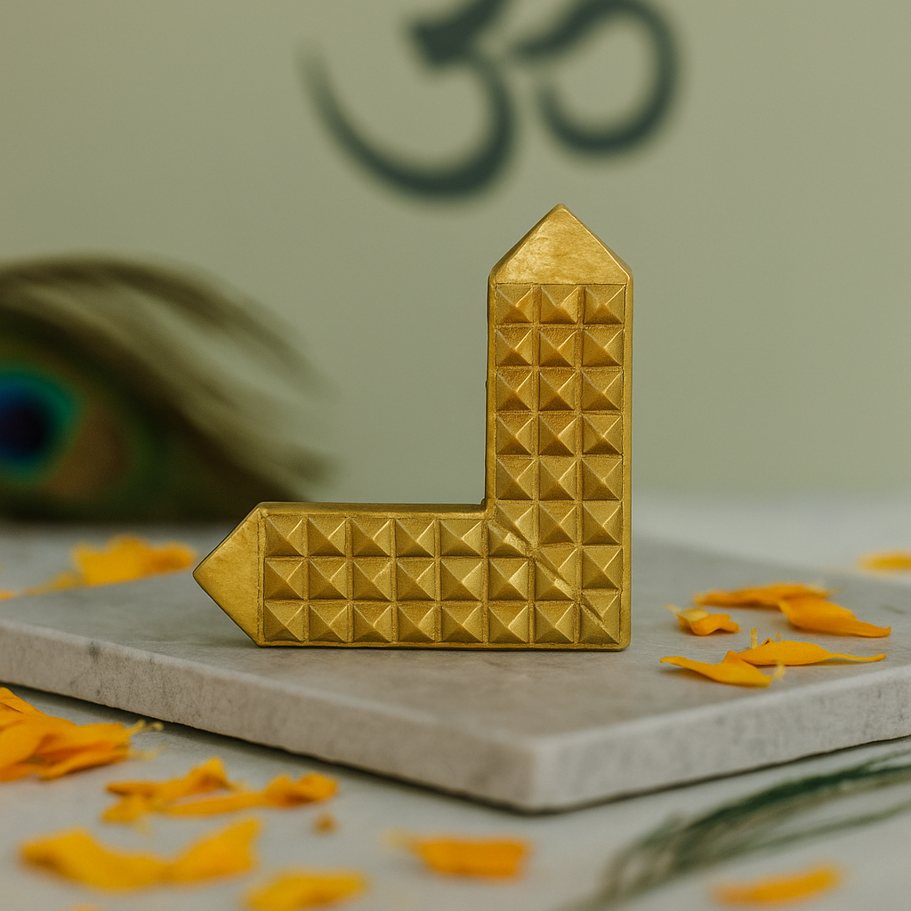 L-Shaped Metal Pyramid Angle – final gallery view of the pyramid design