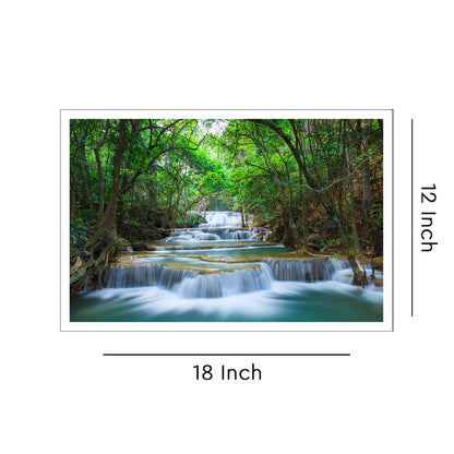vastu mandir wall art, Waterfall Scenery for Vastu, vastu wall scenery art decoration, vastu home decoration, Waterfall Scenery