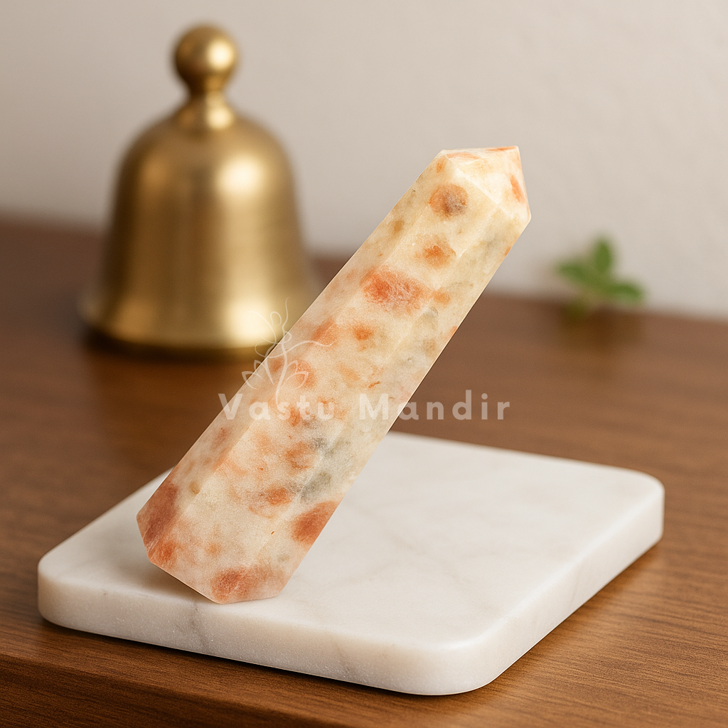Sunstone Vastu pencil arranged on a decorative display surface