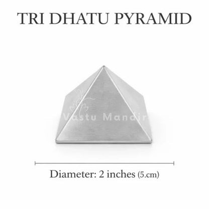Tri-Dhatu Hollow Vastu Pyramid – front-right angled view showing the opposite side