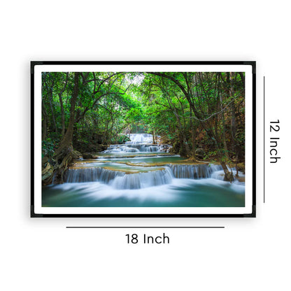 vastu mandir wall art, Waterfall Scenery for Vastu, vastu wall scenery art decoration, vastu home decoration, Waterfall Scenery