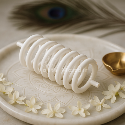 White Vastu spring shown from another floral plate view