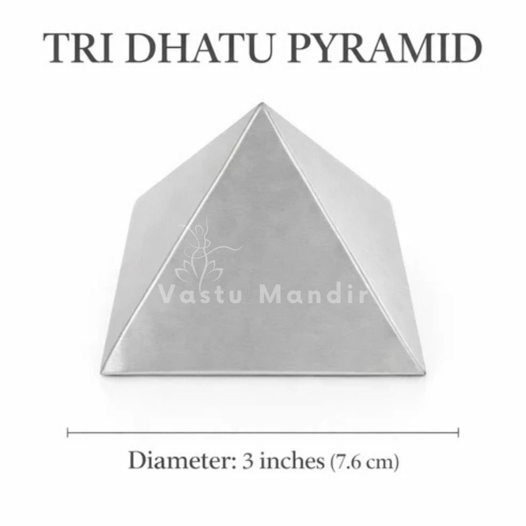 Tri-Dhatu Hollow Vastu Pyramid – top-down view showing the apex and square base