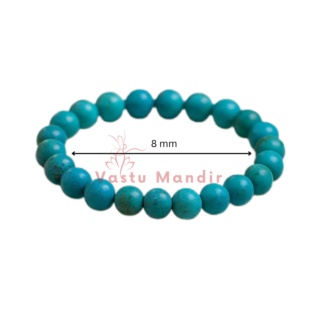 Natural turquoise/firoza crystal bracelet in another clear product photograph