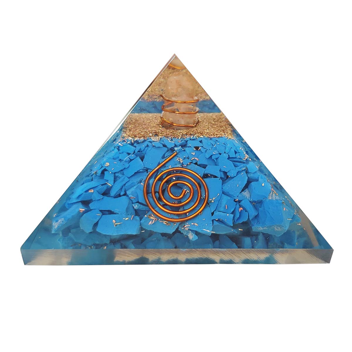 Turquoise Firoza Pyramid – side profile showing the pyramid height and slope