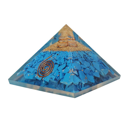 Turquoise Firoza Pyramid – top-down view showing the apex and square base