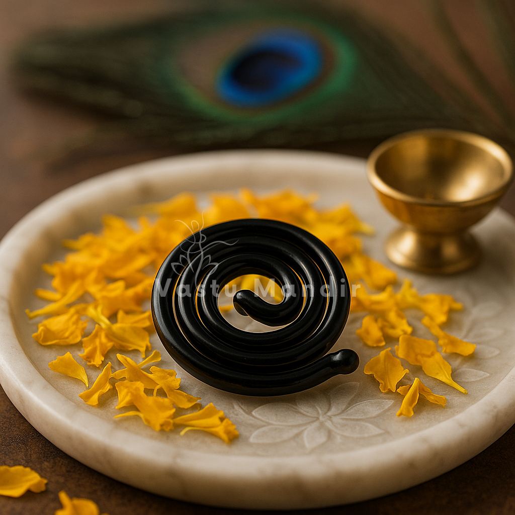 Black spiral Vastu spring shown from a second sacred lifestyle angle