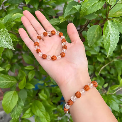 Rudraksha bracelet, bracelet for protection, vastu mandir rudraksha bracelet, crystal stone bracelet, bracelet for vastu, luxury crystal bracelet, modern bracelet, pure rudraksha bracelet