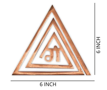 Copper Gii triangle helix dimension graphic showing the 6-inch option