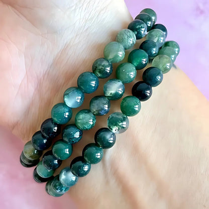 moss agate bracelet, bracelet for protection, vastu mandir moss agate bracelet, crystal stone bracelet, bracelet for vastu, luxury crystal bracelet, modern bracelet