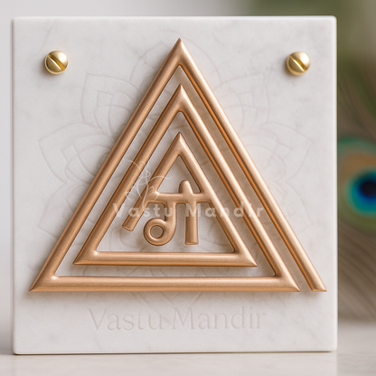 The copper GII triangle helix shown on marble