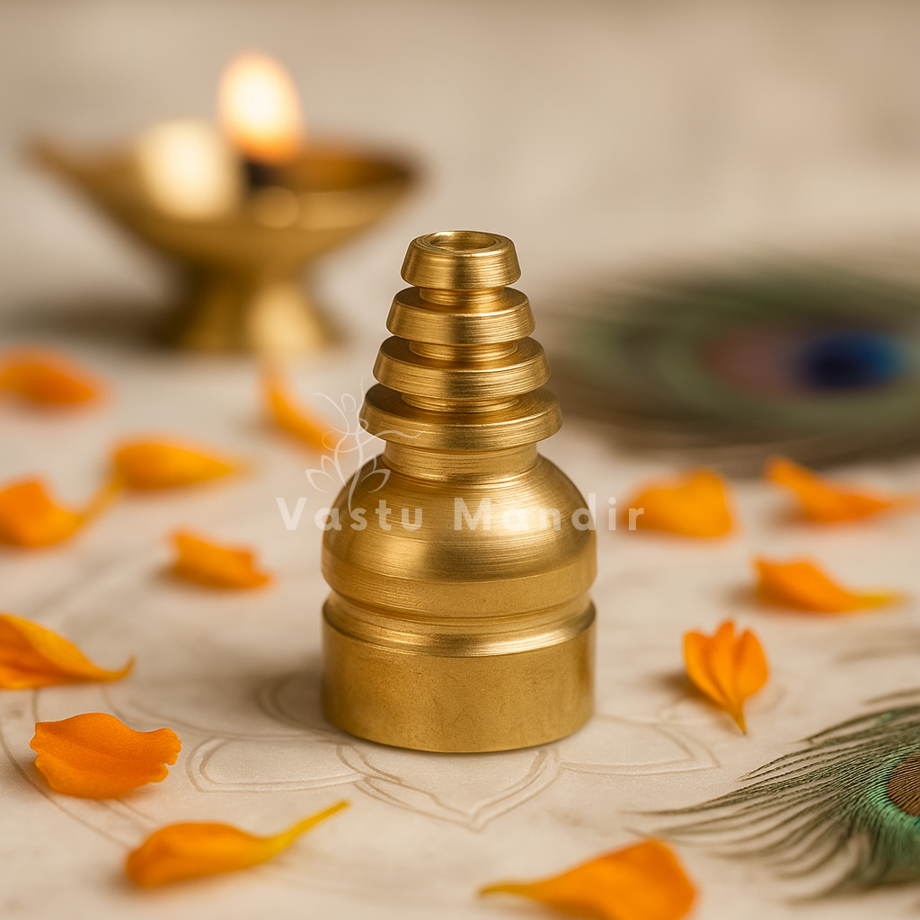 Brass cone stud shown from a second sacred lifestyle angle