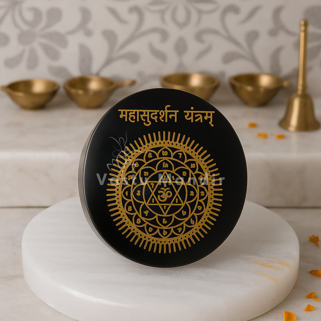 Mahasudarshan yantra selenite plate in another clear product photograph