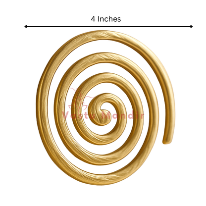 Brass spiral helix dimension graphic showing the 4-inch option