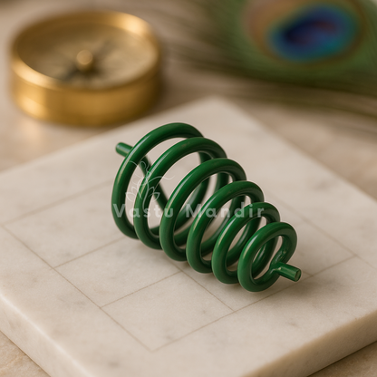 Green Vastu spring shown from a second lifestyle angle on marble