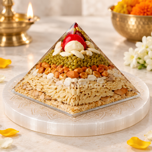 Annapurna Pyramid Vastu Remedy for Prosperity, Abundance and Wastage Control for Kitchen, Home Stability and Nourishment Energy Balance | 8 cm | 140 g