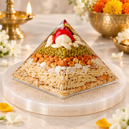 Annapurna Pyramid Vastu Remedy for Prosperity, Abundance and Wastage Control for Kitchen, Home Stability and Nourishment Energy Balance | 8 cm | 140 g