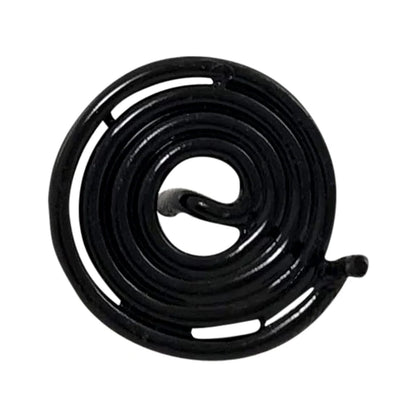 Black spiral Vastu spring on a clean white background