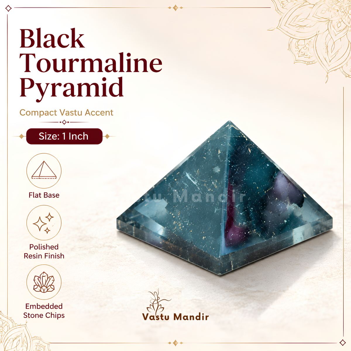 Black Tourmaline Orgone Pyramid, orgonite – additional gallery view number 13