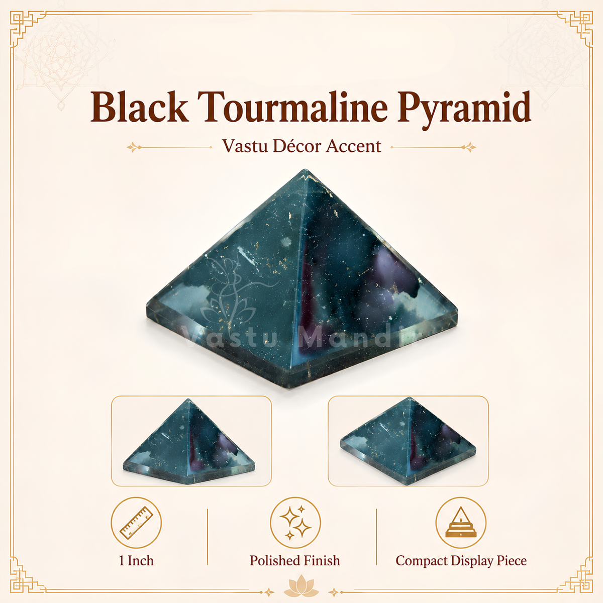 Black Tourmaline Orgone Pyramid, orgonite – additional gallery view number 14