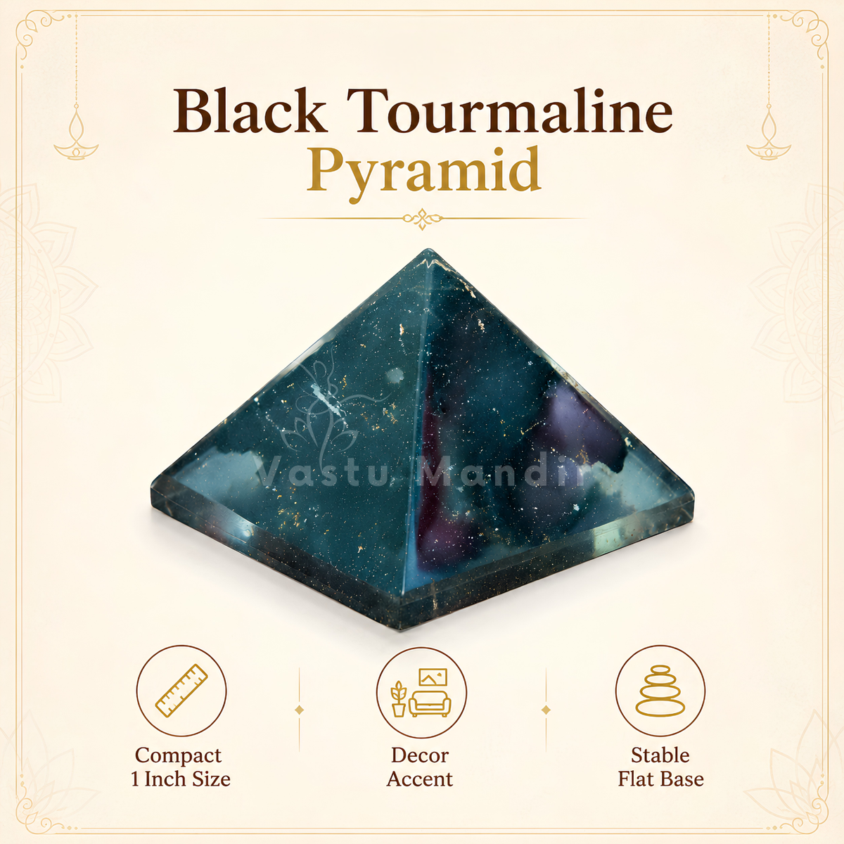 Black Tourmaline Orgone Pyramid, orgonite – additional gallery view number 16