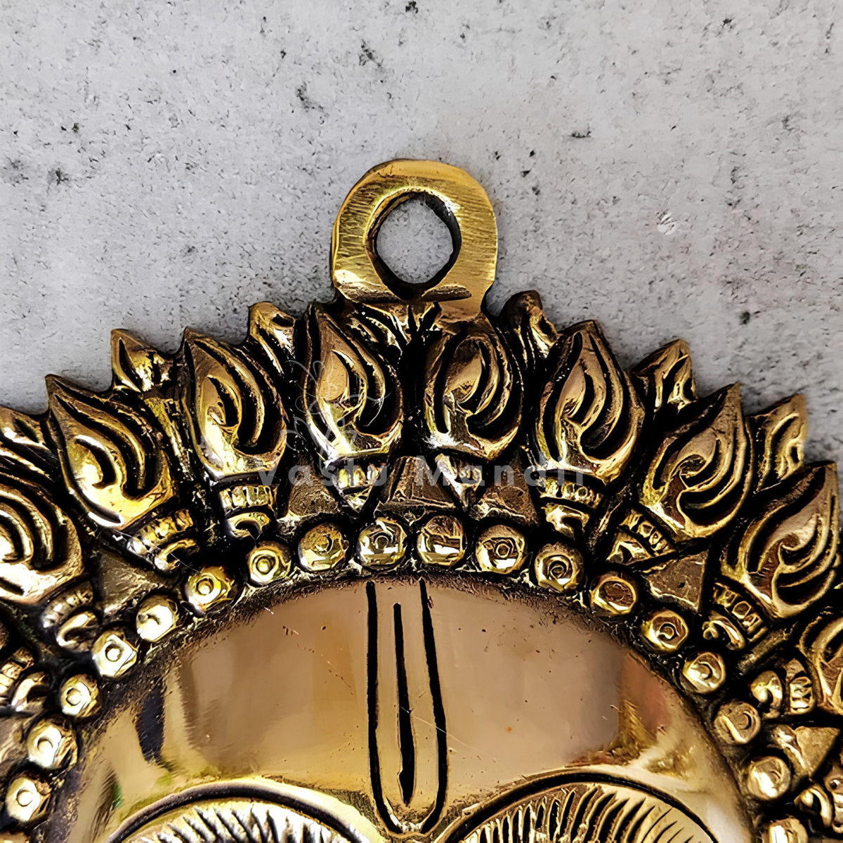 Brass Surya (Sun) Ji Wall Hanging Idol Vastu Remedy for East Direction Support, Fame and Positive Energy for Home, Office and Entrance Placement | 15 x 15 cm | 720 gm