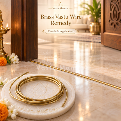 Pure Brass Wire – Vastu Remedy for South-West Stability & Relationship Balance | Ideal for Financial Thresholds | 2 & 4 mm Diameter