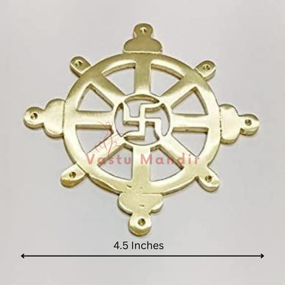 Brass Chakra Satiya dimension graphic showing a 4.5-inch width