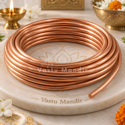 Pure Copper Wire – Vastu Remedy for South-East Fire Zone & Main Door Conduction | Ideal for Plot & Toilet Blocking | 2 & 4 mm Diameter