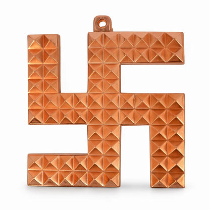 Copper Swastik with Pyramid pattern on a white background