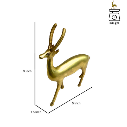 brass deer| pair of brass deer for home| brass deer for office| big brass deer| home decor brass item| premium vastu brass deer showpiece| handicraft brass product| vastu mandir products| vastu shastra