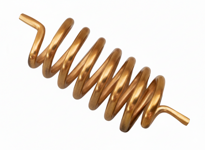 Brass Vastu spring on a clean white background