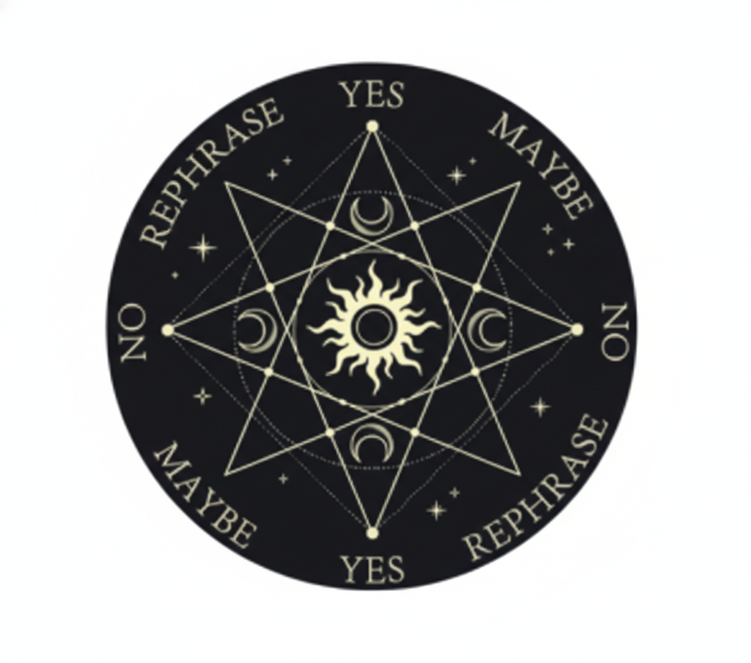 Surya Sun pendulum dowsing board isolated on a white background