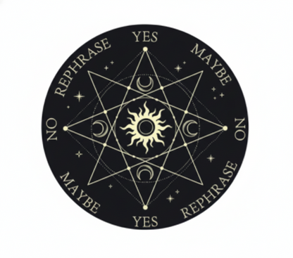 Surya Sun pendulum dowsing board isolated on a white background