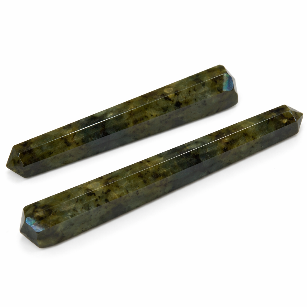 Labradorite Vastu Pencil on a white background
