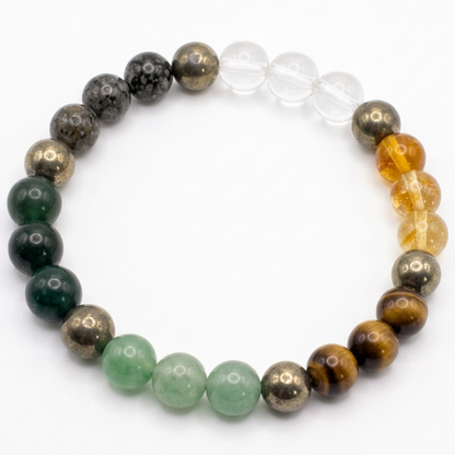 Money Magnet Bracelet — 8mm Beads on a white background