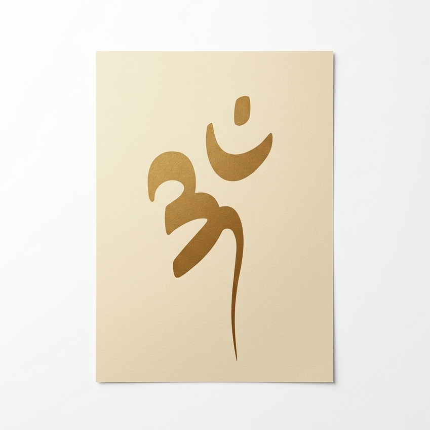 OM Symbol Wall Art on a white background
