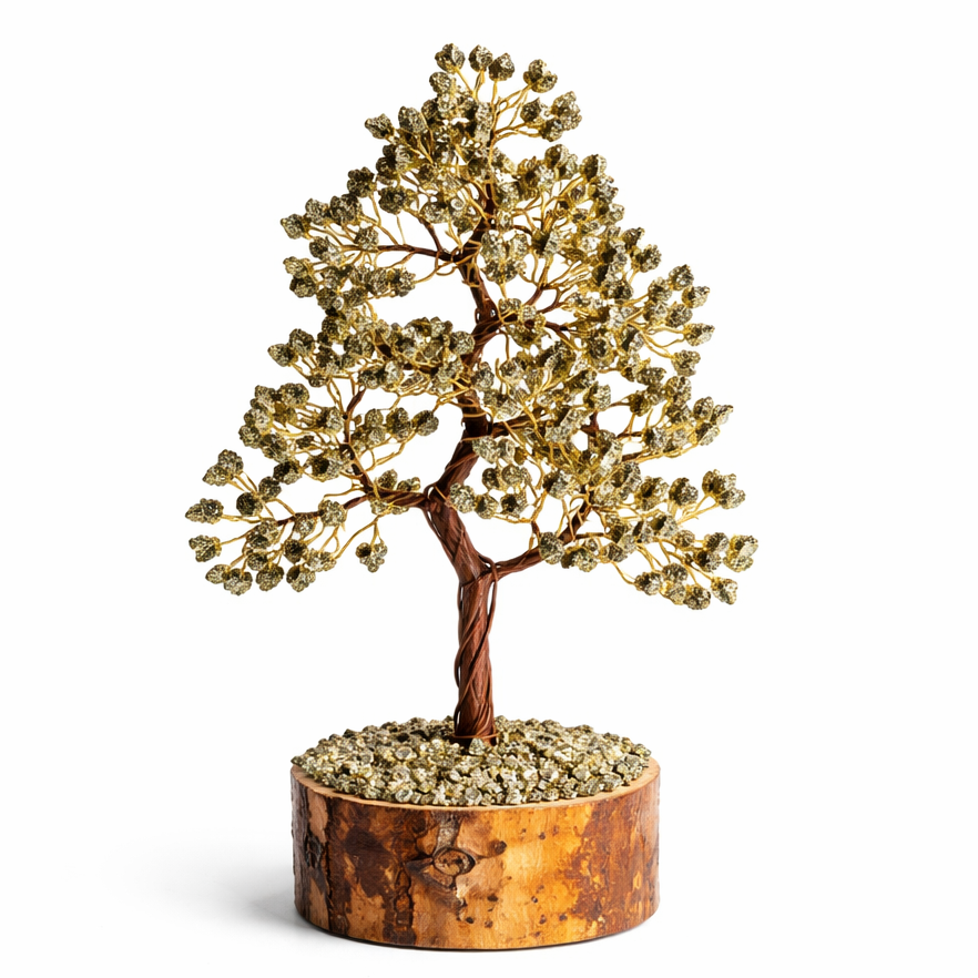 Pyrite Vastu Tree (600 Beads) on a white background