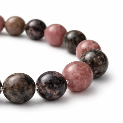 Rhodonite Bracelet on a white background