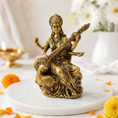Saraswati Ji brass idol size comparison of the available Saraswati Ji idols