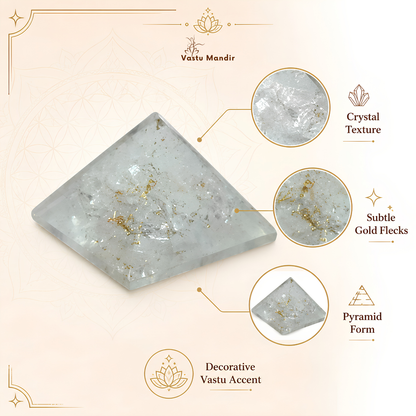 Natural Selenite Pyramid, selenite crystal – final gallery view of the pyramid design