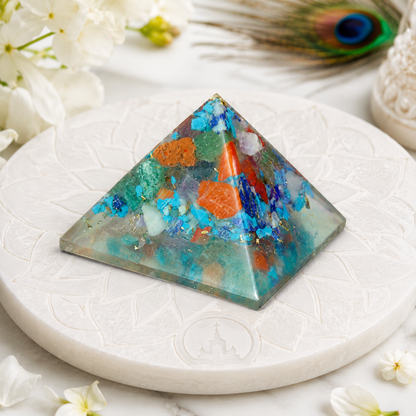 Seven Chakra Orgone Pyramid Layered Grid, orgonite – additional gallery view number 16