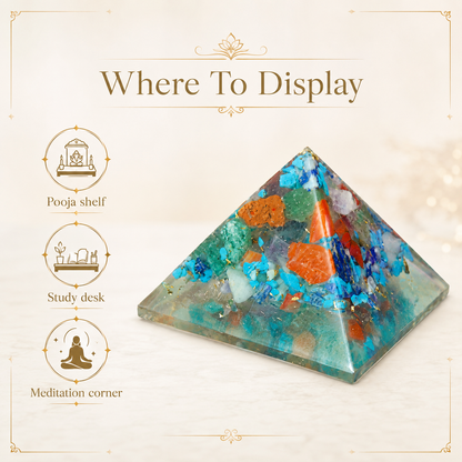 Seven Chakra Orgone Pyramid Layered Grid, orgonite – additional gallery view number 13