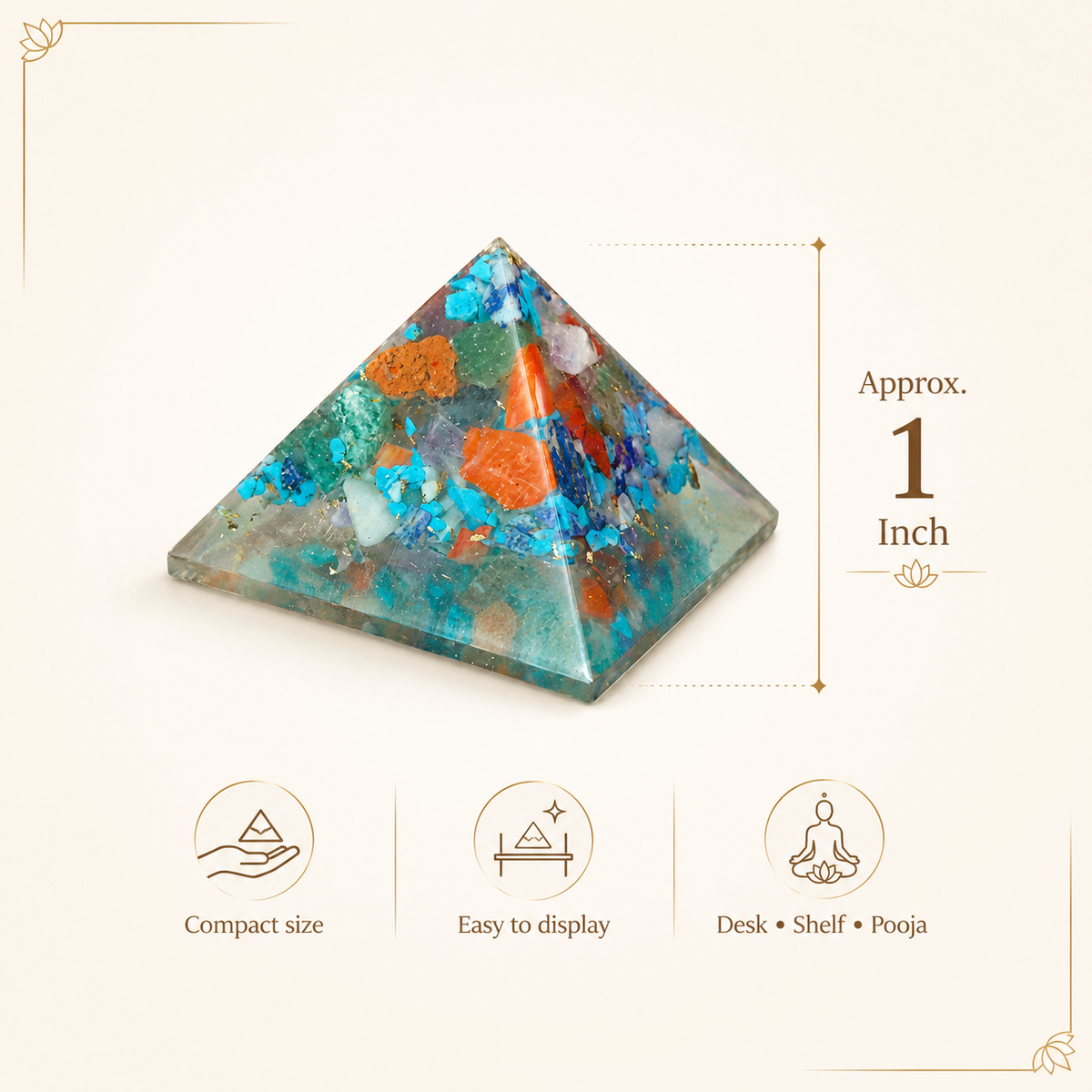 Seven Chakra Orgone Pyramid Layered Grid, orgonite – additional gallery view number 15