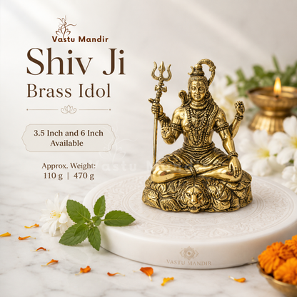 Brass Lord Shiv Ji idol size comparison of the available brass Shiv Ji idols
